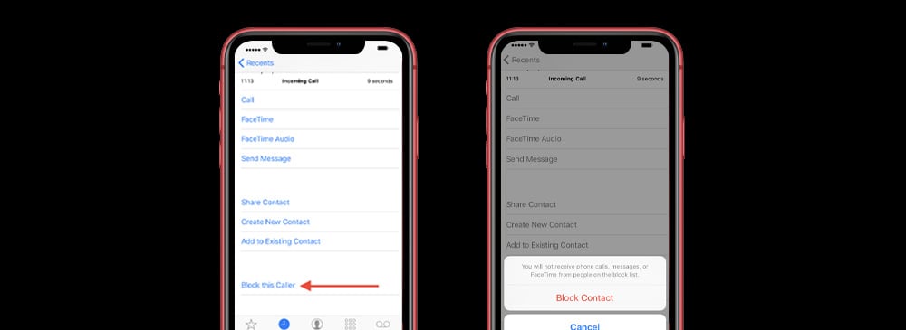 how to block callers on iphone