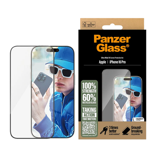 SAFE by PanzerGlass Privacy Screen Protector iPhone 16 Pro Ultra-Wide Fit