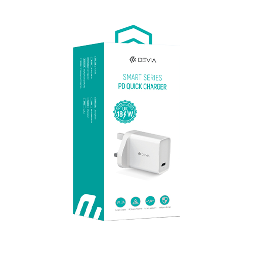 White Fast Charge Type C Plug Devia