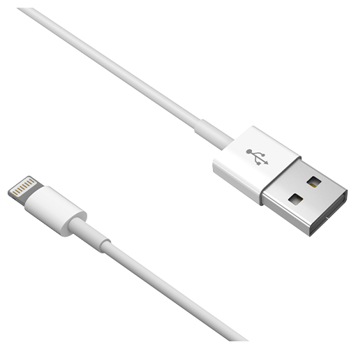 iPhone Lightning Cable 1m White Devia Front