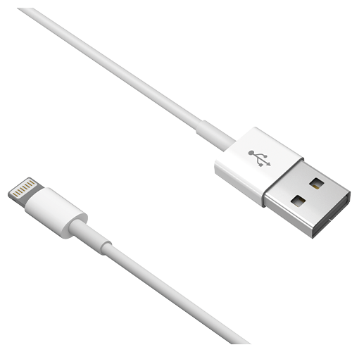 iPhone Lightning Cable 1m White Devia Front