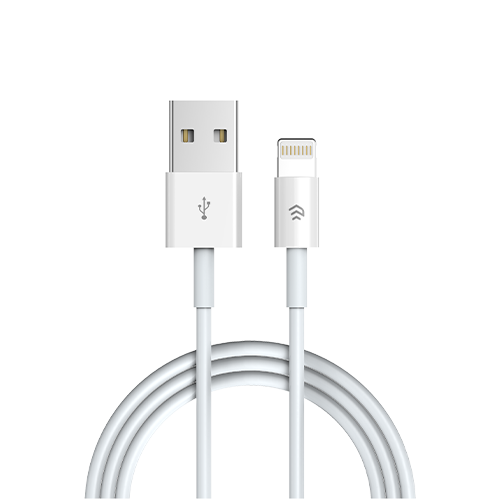iPhone Lightning Cable 1m White Devia Side
