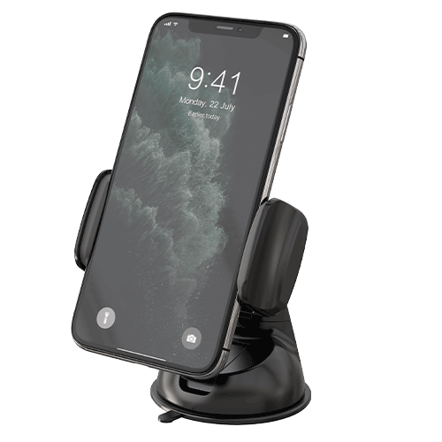 Devia Sturdy Universal Car Mount Holder Black Front
