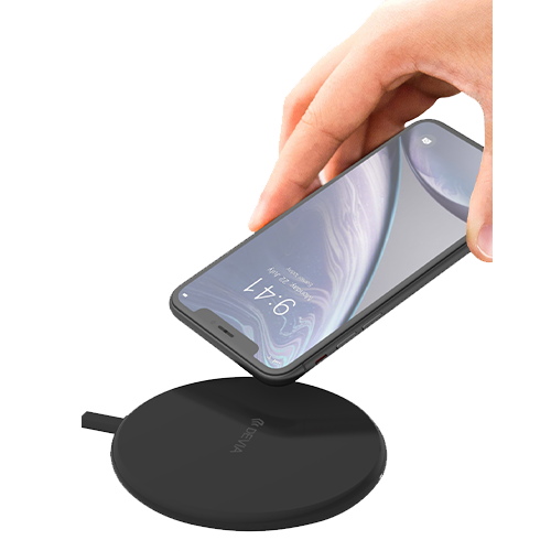 Wireless Ultra Slim Charging Pad Black 10W Devia Back