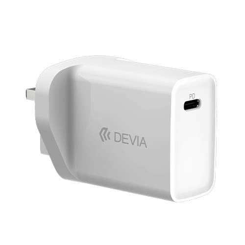 White Fast Charge Type 20W C Plug Devia Front