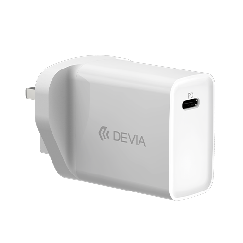 White Fast Charge Type 20W C Plug Devia Front