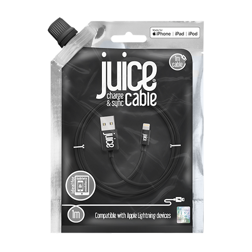 Juice 1M Lightning Cable Black