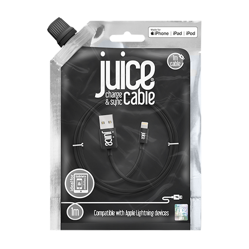 Juice 1M Lightning Cable Black