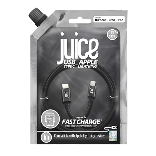 Juice 1M Lightning to Type C Cable Black