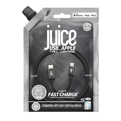 Juice 1M Lightning to Type C Cable Black