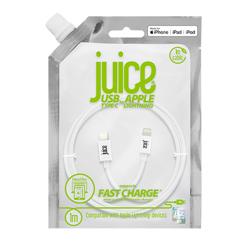 Juice 1M Lightning to Type C Cable White