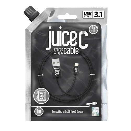 Juice 1M Type C Cable Black Side