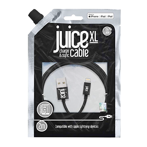 Juice 2M Lightning Cable Black Side