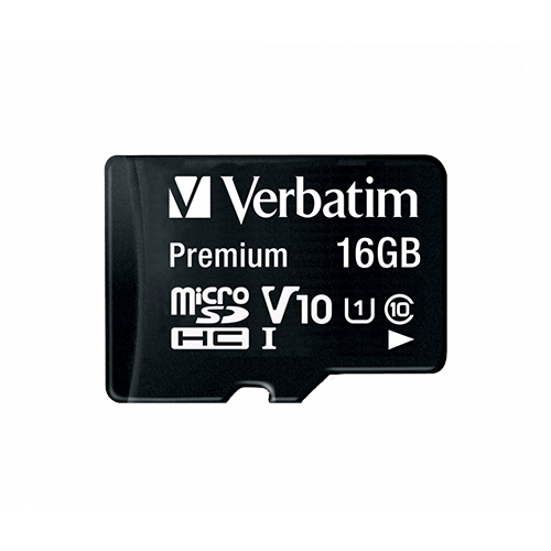 Verbatim Micro SD Memory Card & SD Adapter 64GB Front