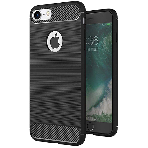 Apple iPhone 7 8 Plus CarbonAir Black Case Xquisite Side