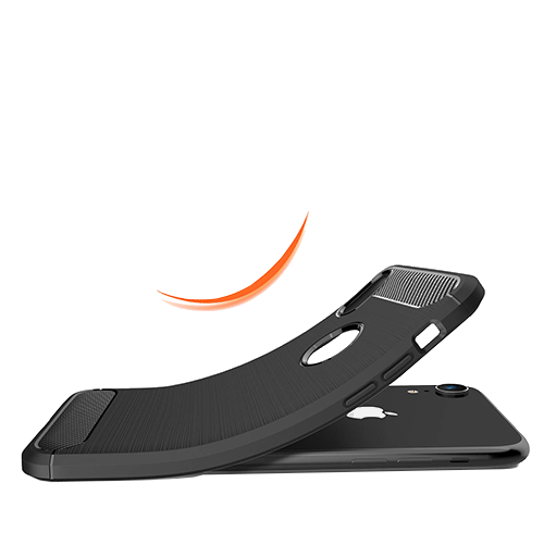 iPhone Xr CarbonAir Case Xquisite Black Front