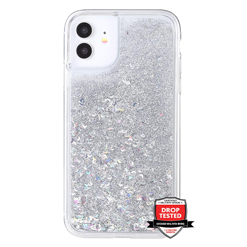 iPhone 11 GlitterFall Case Xquisite Silver