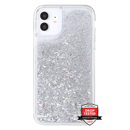 iPhone 11 GlitterFall Case Xquisite Silver