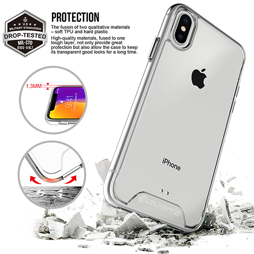 iPhone Xs ProGrip Case Xquisite Clear Back