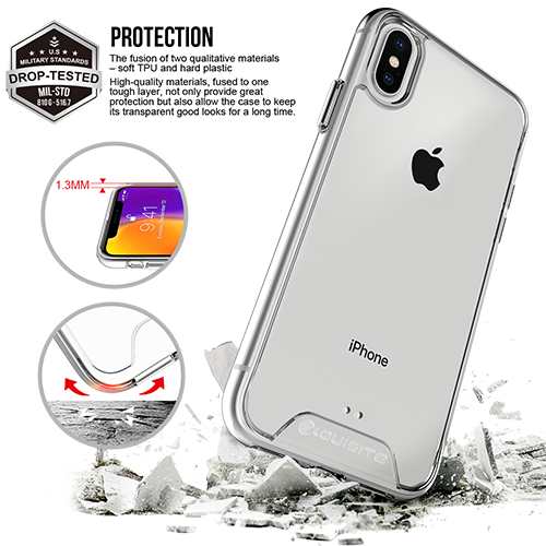 iPhone Xs ProGrip Case Xquisite Clear Back